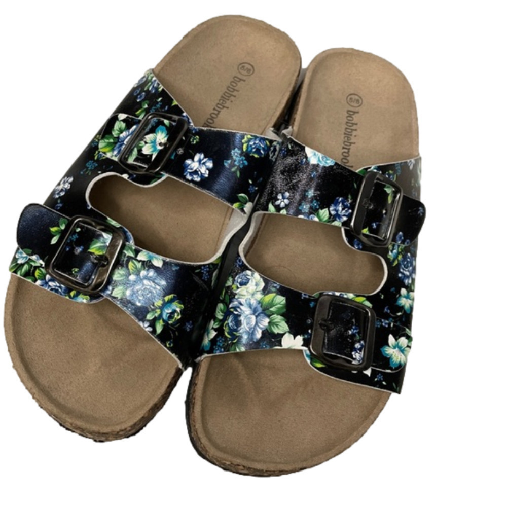 Bobbiebrooks floral Birkenstock mock clogs size 5/6